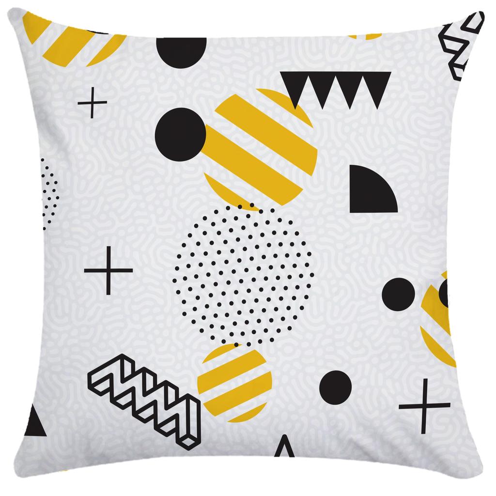 Unregelmäßiger Geometrischer Quadratischer Sofakissenbezug Schlafsaaldekoration Büro Wohnzimmer Zuhause Kissenbezug