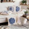 1/4pcs Blue Sea Life Abstract Pattern Cushions Pillowcase Polyester Cushion Cover Throw Pillow Pillowcover Home Car Sofa Decor