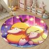 Multiple Styles Pokemon Psyduck Round Rugs for Living Room Bedroom Floor Mats Kids Room Sofa Chair Mat Carpet Home Decor