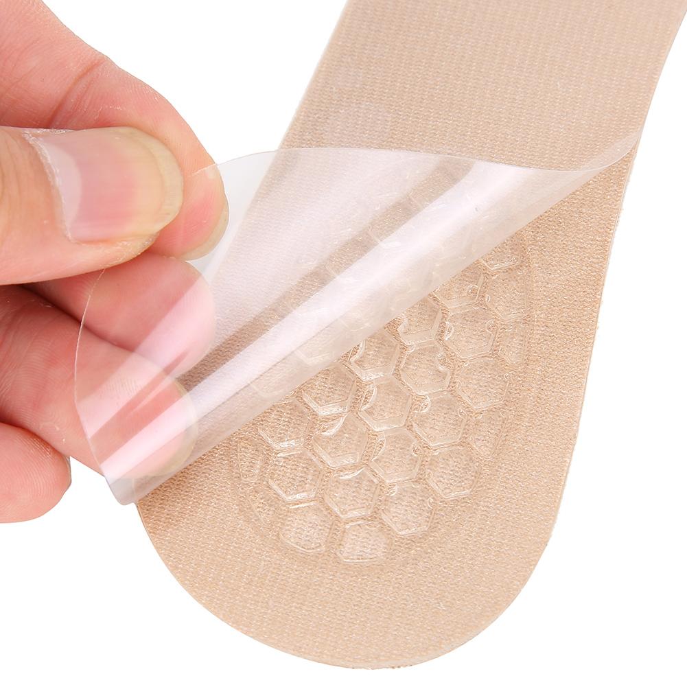 2 Pairs Women High Heeled Shoes Non slip Insoles Elastic Shock Absorption Foot Pad(Black )