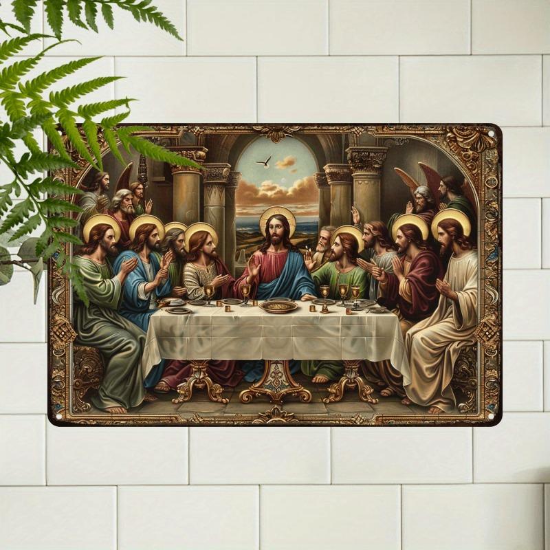 The Last Supper Metal Wall Art Religious Aluminum Plaque D Home Decor x in 20x30cm(7.8x11.8inch)