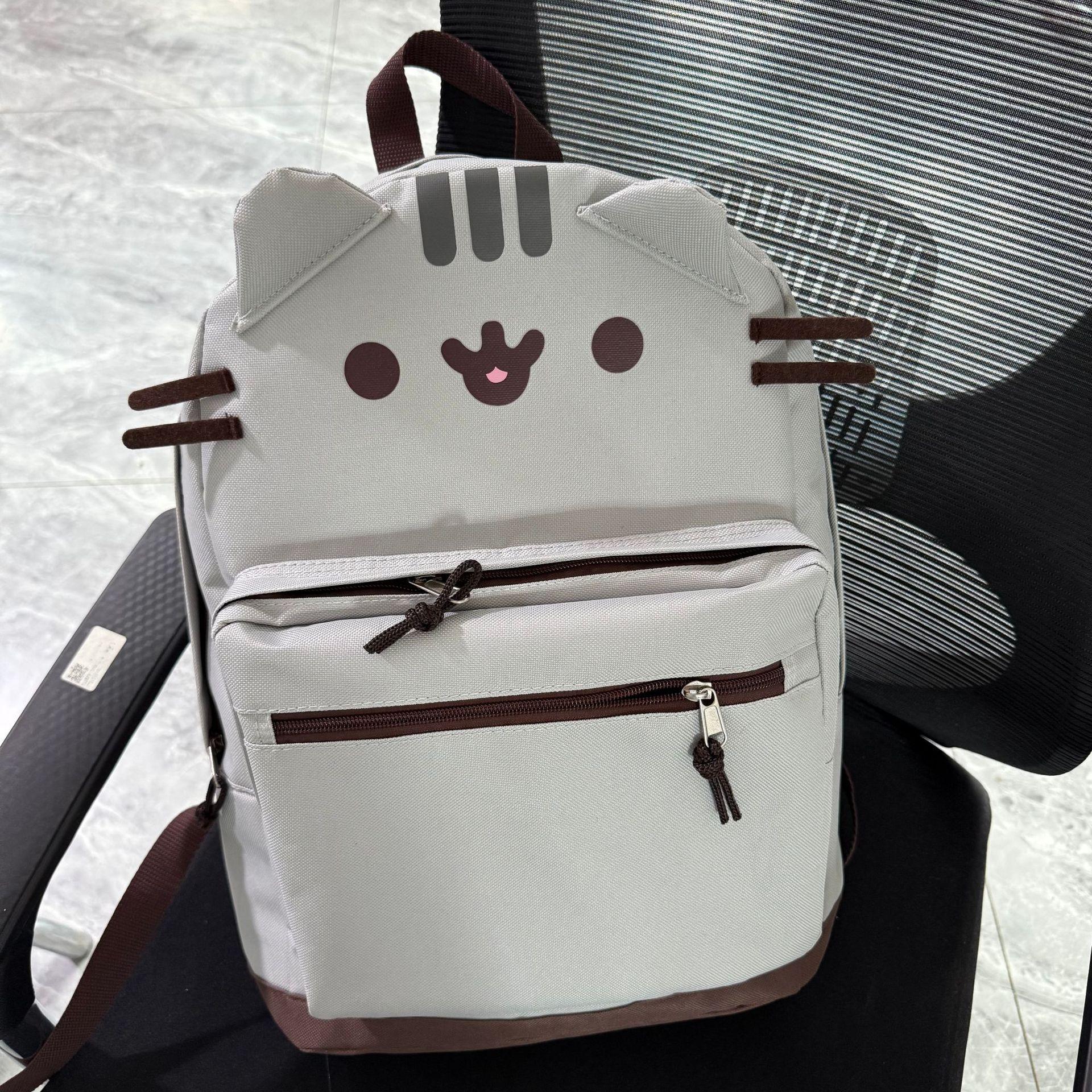 

Рюкзак с милым мультяшным рисунком высокой ценности для девочки-подростка, ученицы старшей школы, школьная сумка, милый, для отдыха, путешествий, легкий, маленький рюкзак светло-серый