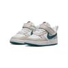 Nike Court Borough Comfortable Daily Wear Durable Low-Top Sneakers Baby Sneakers Gray White Green BQ5453-017