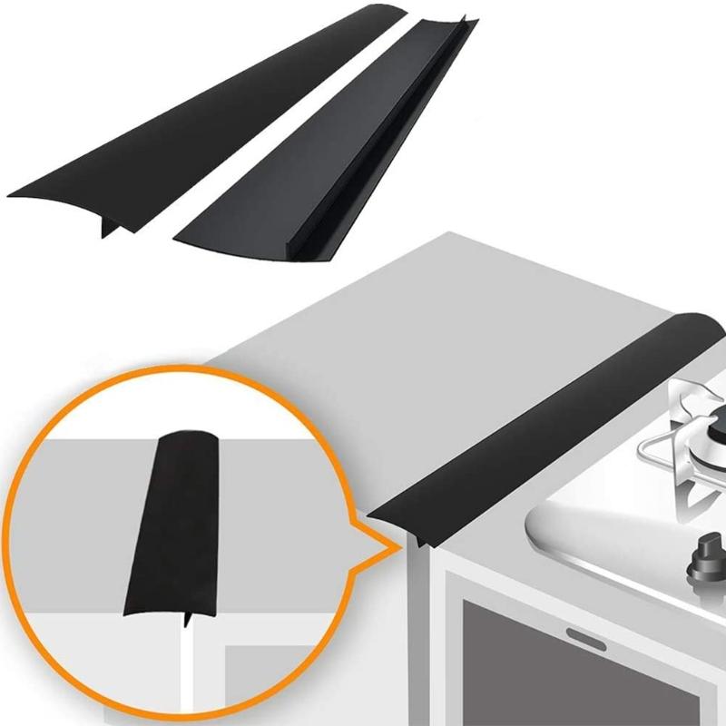 Silicone Kitchen Stove Counter for Gap Cover Long & Wide for Gap Filler Seals Spills Between Stovetops, Heat-Resistant (