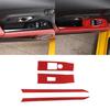 Red Carbon Fiber Window Lift Panel Trim Cover For Toyota Supra 19-22
