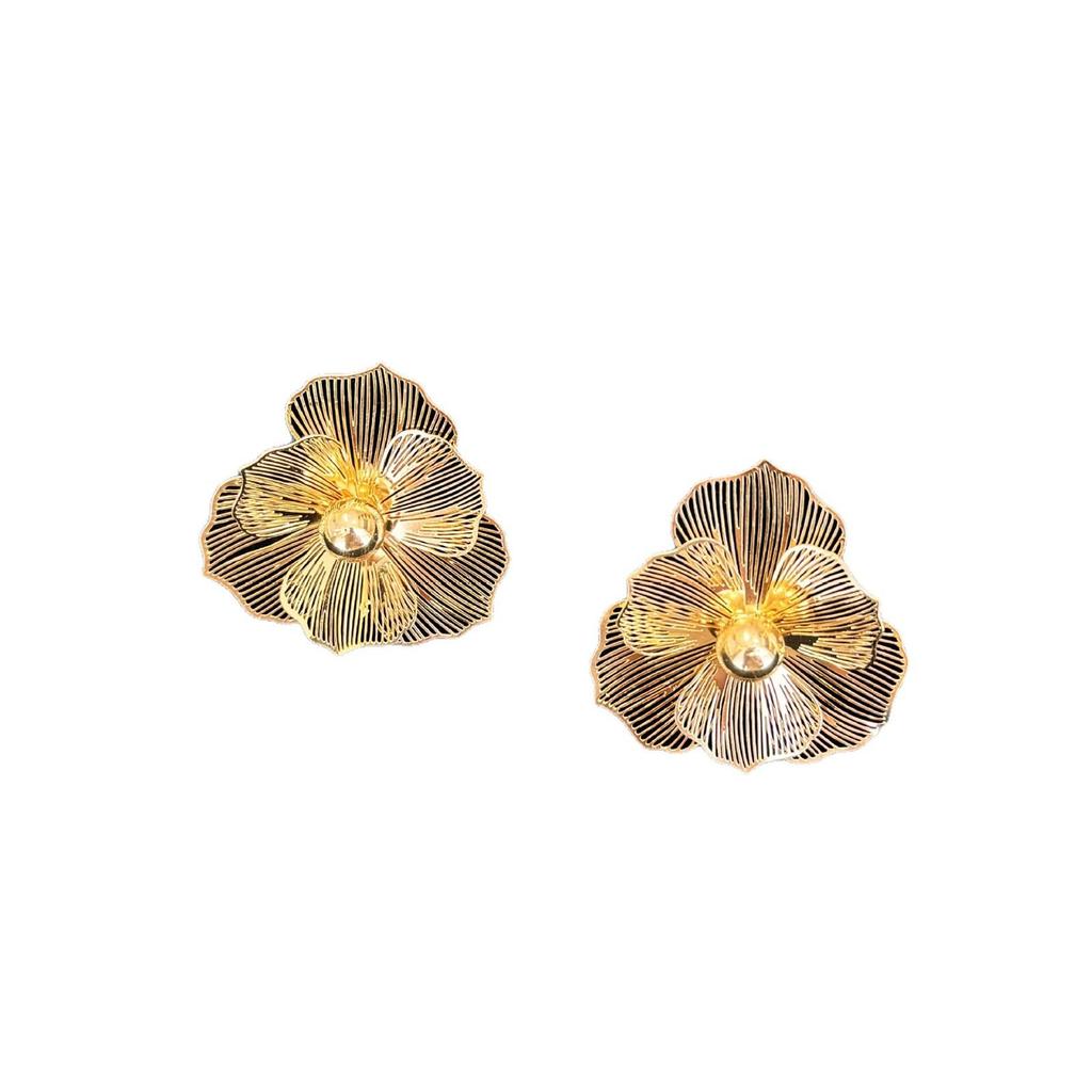 INS Style Hollow Flower Petal Earrings for Women - Perfect for Travel and Photos
