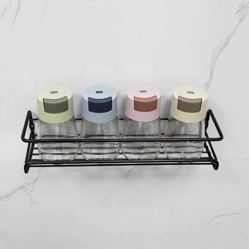 Single Layer Wall-Mounted Seasoning Shelf Carbon Steel Hanging Racks  Restaurant