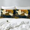 Crane Duvet Set Japanese Tree Bedding Three-Piece Room Decoration Animal Ukiyo-E Style Quilt Cover