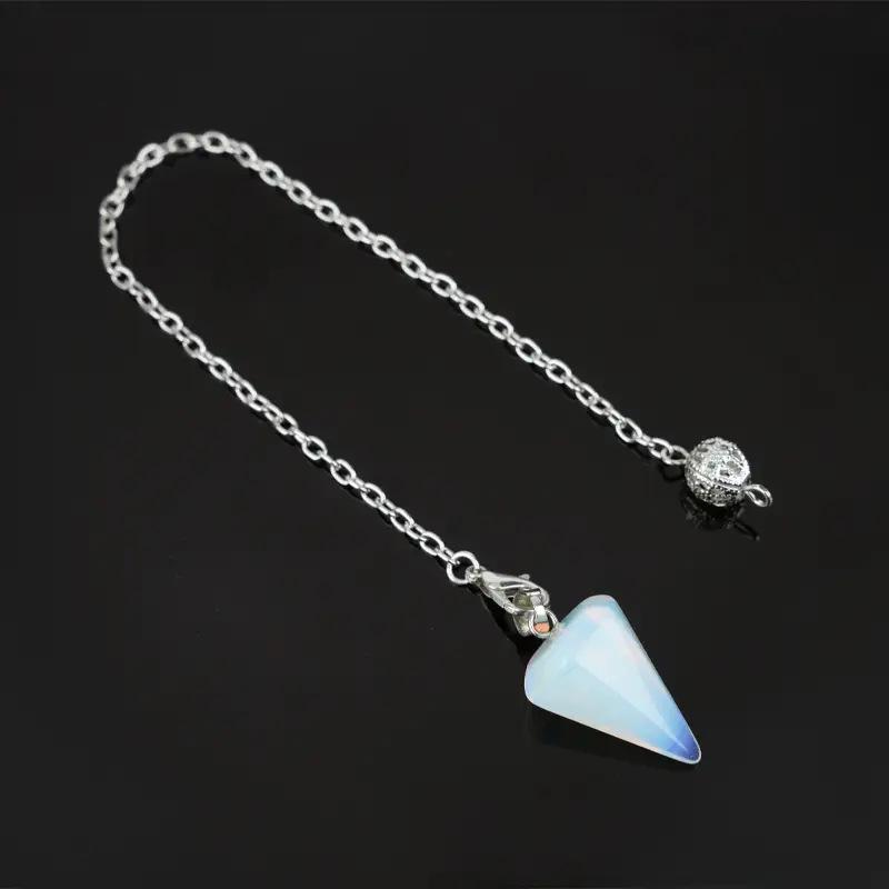 Natural Stone Hexagonal Pyramid Agate Pendant: Fashionable Yoga & Versatile Jewelry for Europe & America