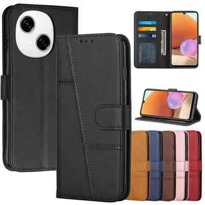 Odinis atverčiamas dėklas For Tecno Spark Go 1 2025 30c 20c 30 20 10 Pro 2024 2023 2022 2021 Magnetiniai dėklai Stovas Piniginė Telefono dangtelis