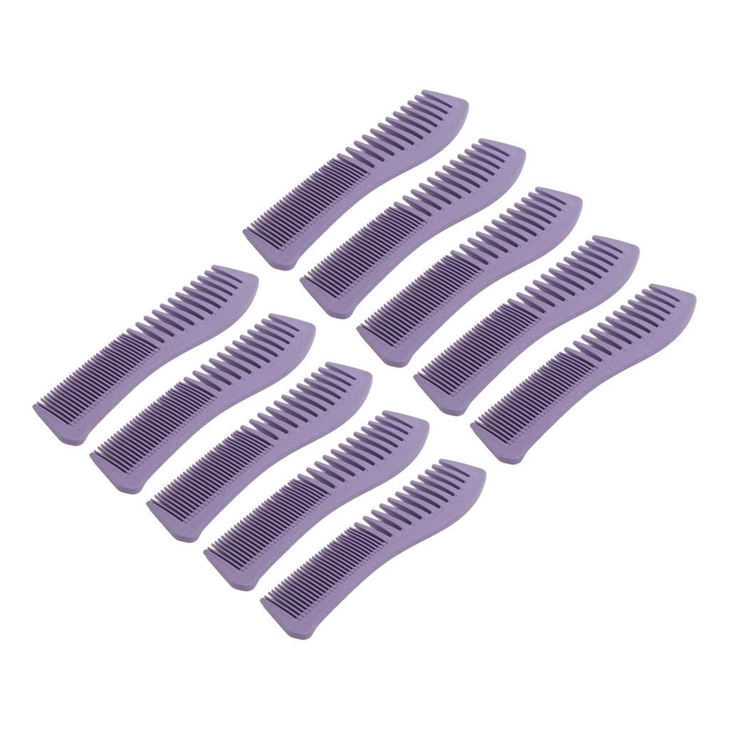 10 Pcs Hair Comb Fine and Wide Tooth Ergonomic Handle Wheat Straw Hair Styling Comb