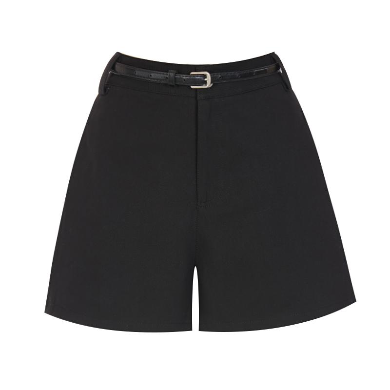 SELLY'S High-Waisted Belted Shorts_I6B-Cpt020