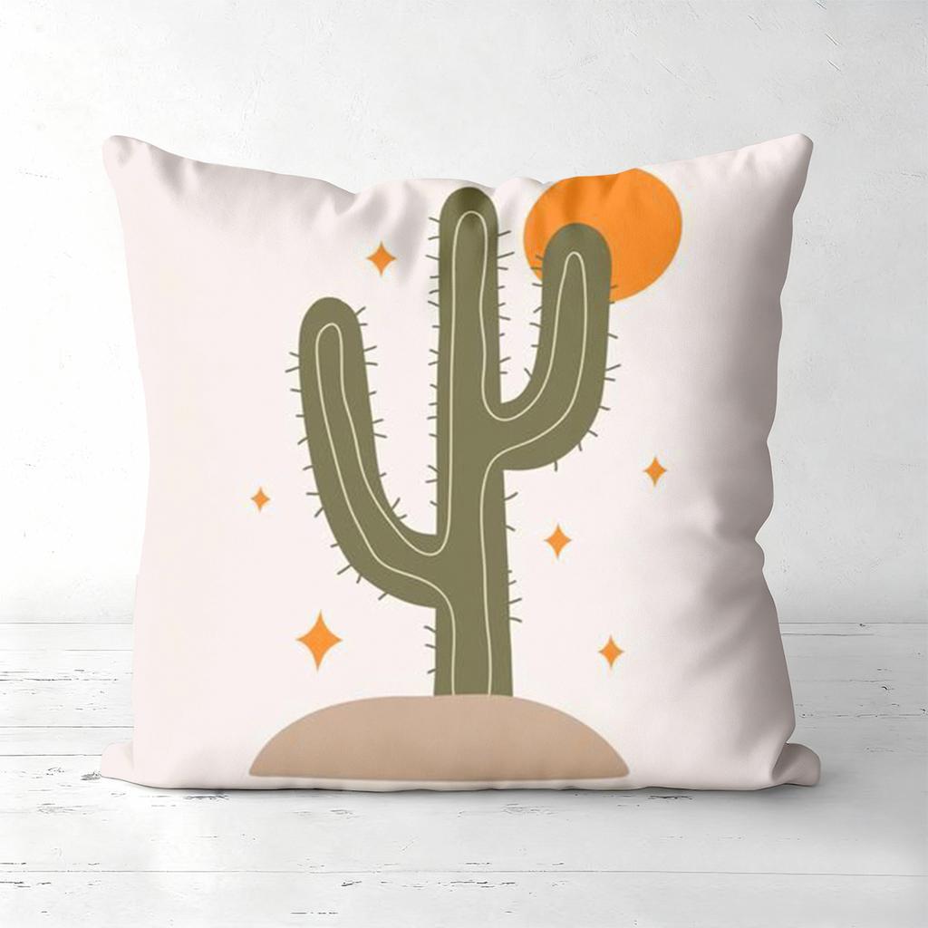Cactus Patterned Cushions For Home Decor Stylish Polyester Pillowcase, Sofa Decorative Cushion Cov Headboard Pillow