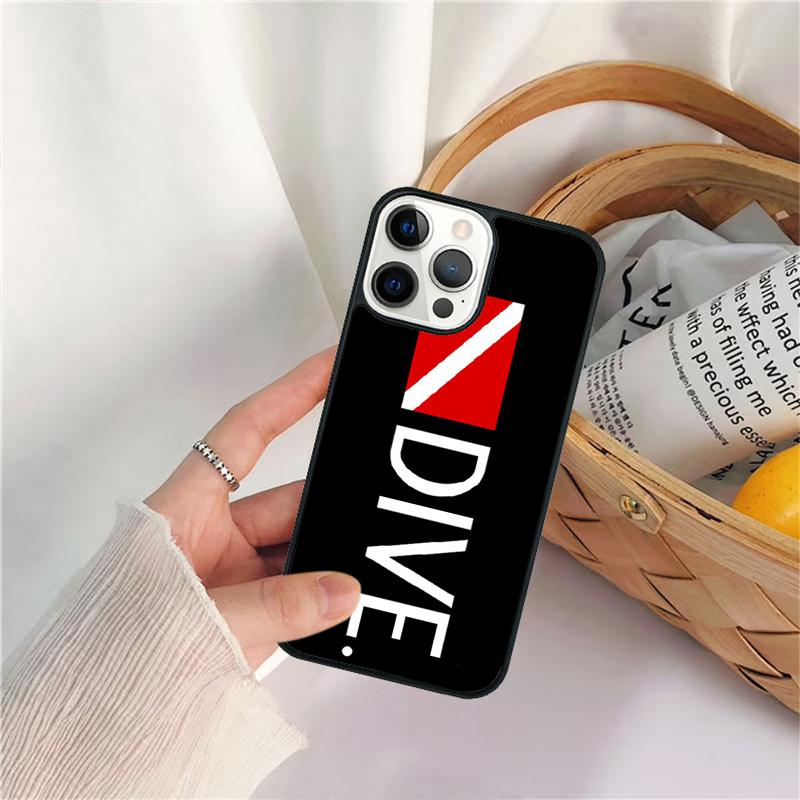 Scuba Diver Diving Mobile Celular Phone Cases for iPhone 17 Air 16 Coque 15 14 12 13 PLUS 11 PRO MAX Coque Fundas