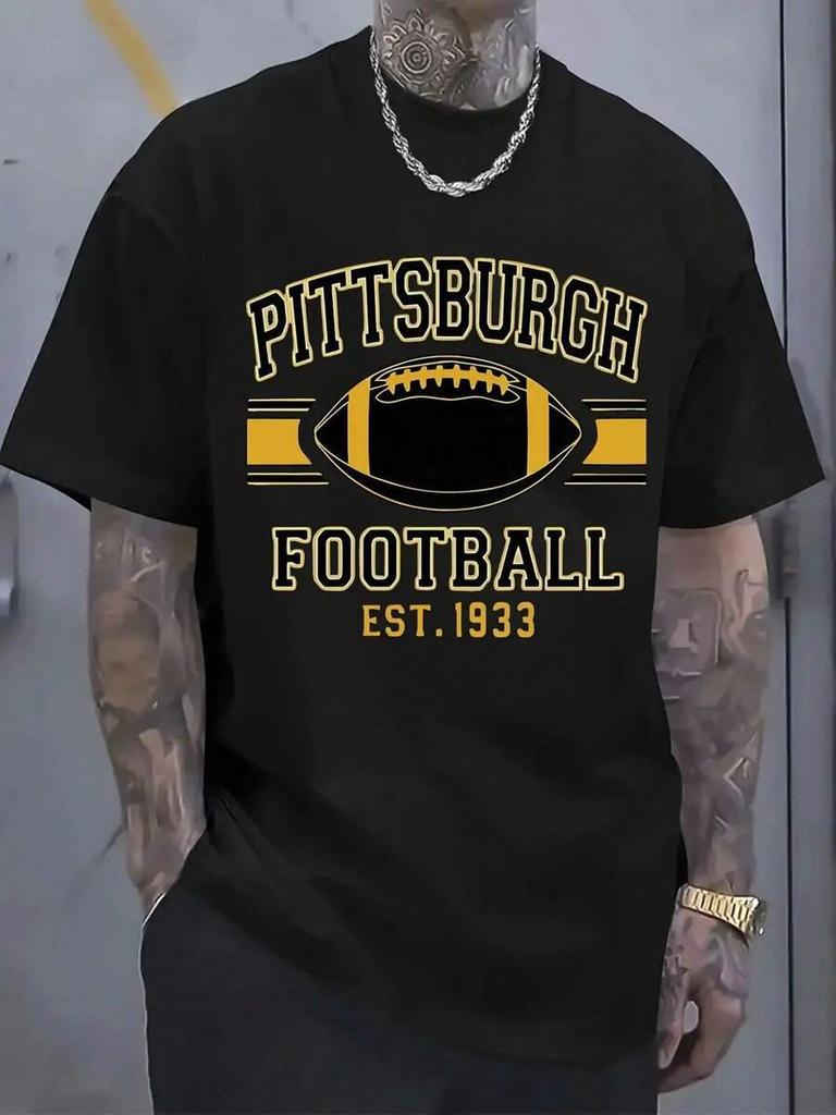 Unisex's Pittsburgh Football & Rugby Graphic T-Shirt