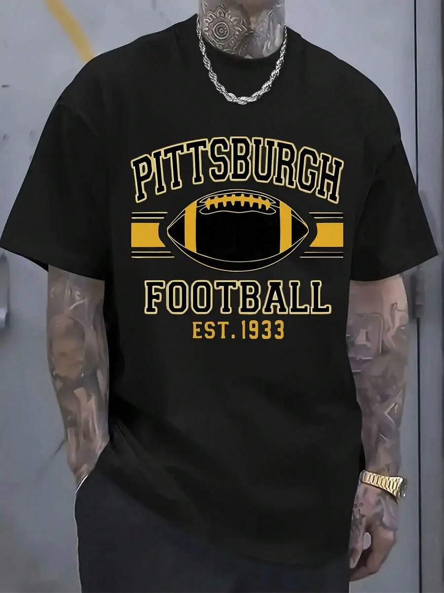 

Unisex s Pittsburgh Football & Rugby Graphic T-Shirt S