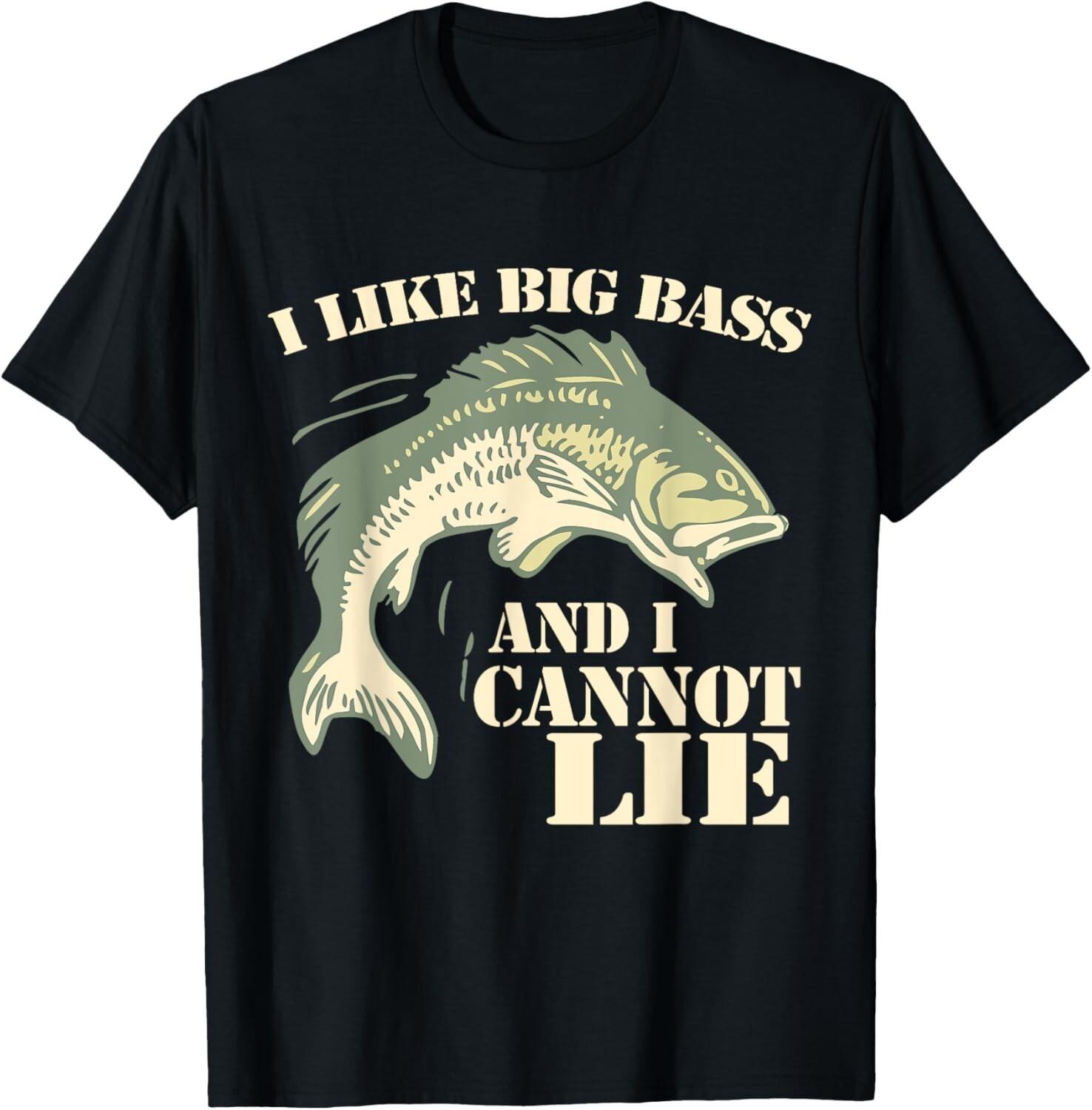 I like big bass and I cannot lie shirt funny fishing Gift Unisex T-Shirt S разноцветный