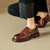 Fashion 2024 New Autumn Women Oxford Loafers Retro Chelsea Women Shoes Luxury Pumps Genuine Leather Bullock Shoes Platform Ladies Shoes