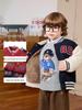 European Boys' Fleece-Lined Baseball Jacket - Thickened Winter 2025 Kids Toddler Coat