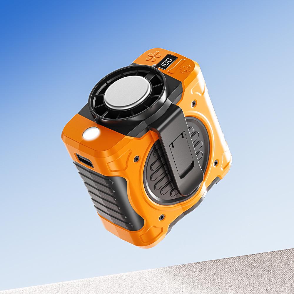 

Portable Outdoor Waist & Neck Hanging Cooling Fan with Long Battery Life for Summer Heat Relief 118*72*108mm помаранчевий