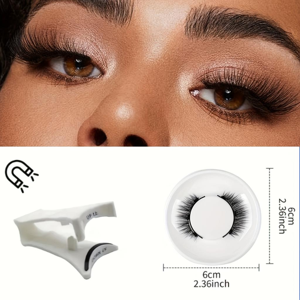 Magnetic False Eyelashes with Tweezers - Reusable, No Glue Needed, Professional Eye Cosmetics, Alcohol-Free, Odorless Material,Cat Eye and Doll Styles