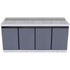 2-Meter Stainless Steel Waterproof Kitchen Cabinet with Sink for Household or Rental Use