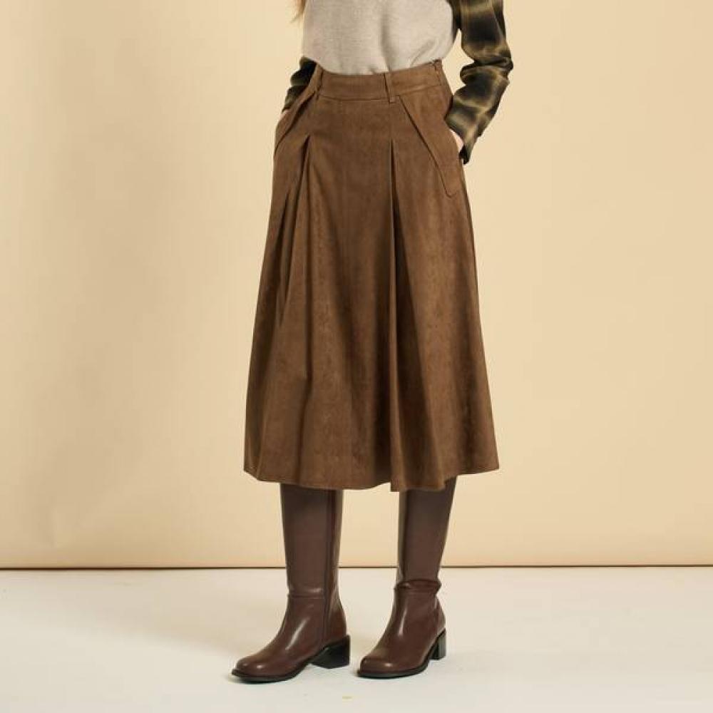 

Bcbg Backbanding Tuck Midi Skirt B5w9s207 brown (74)/77