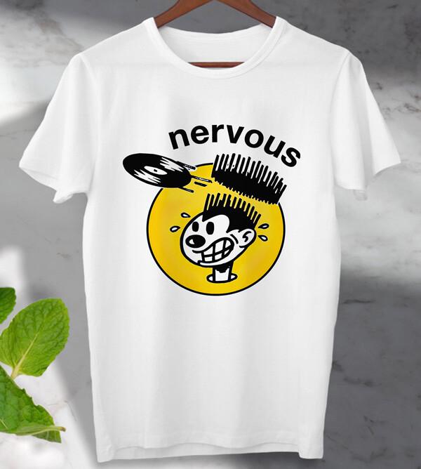 

Футболка Nervous Records Рап Хип-хоп 90-е Унисекс Мужская Женская Футболка Топ M