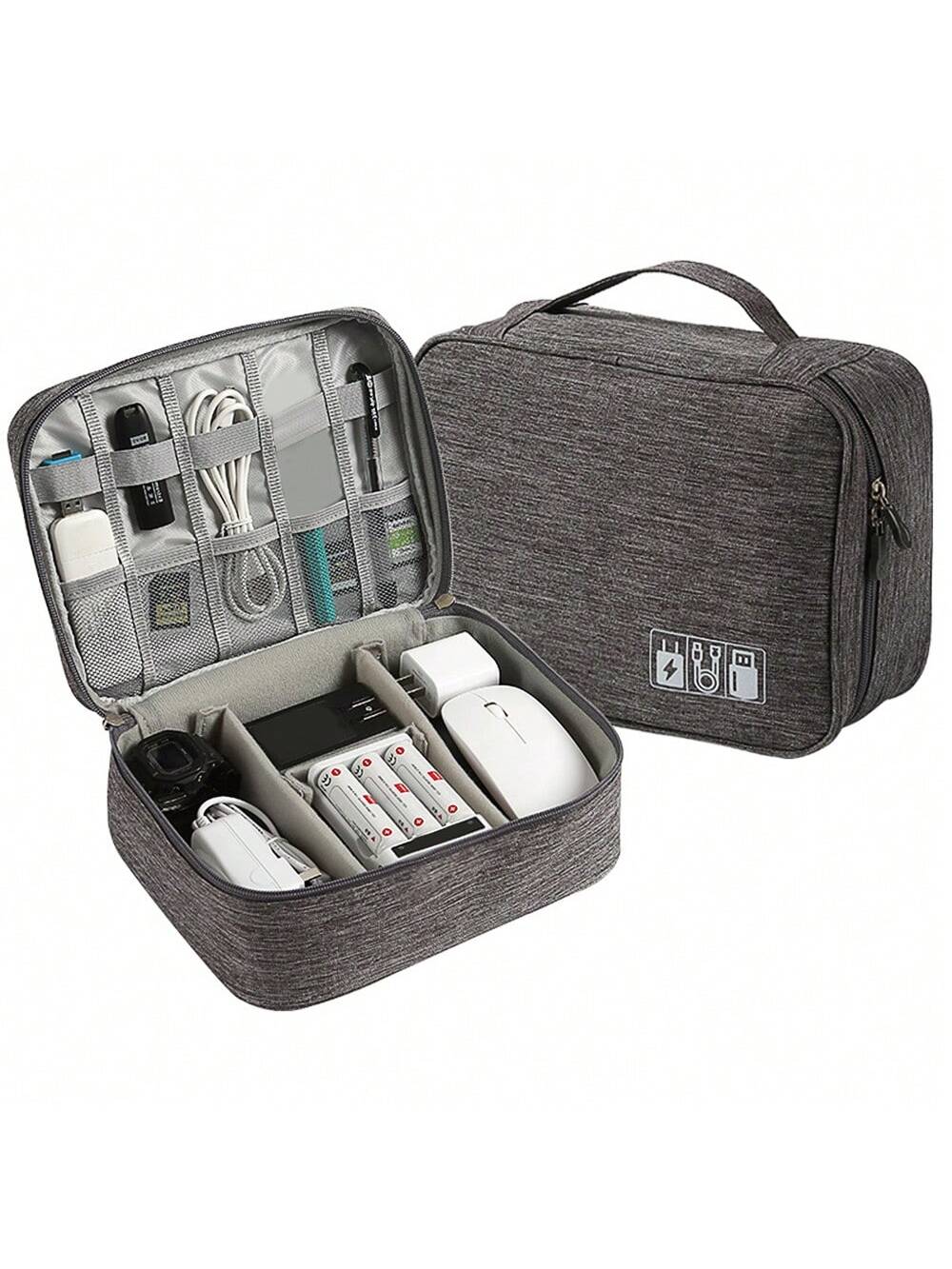 

Дорожная электронная цифровая сумка для хранения, многофункциональная, большой вместимости, защитный чехол для наушников, кабелей для передачи данных, пылезащитный мешок-bh