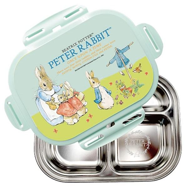 

Ланч-бокс с запирающейся тарелкой Peter Rabbit, Olive 3315, крышка + тарелка, популярные корейские товары для родителей