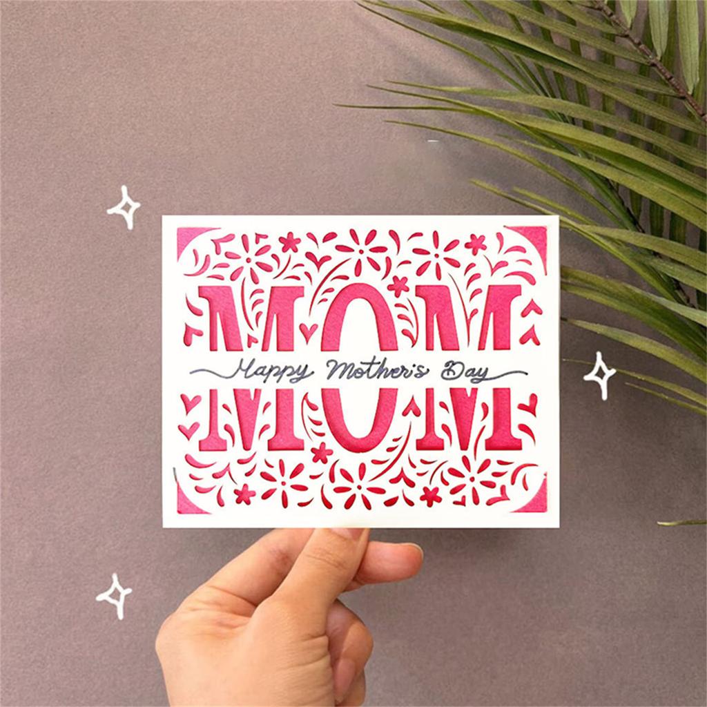 Mom Flower Cutting Dies Metal Die Cuts Embossing Templates Cuts Stencils for Scrapbooking Journal Card Decoration