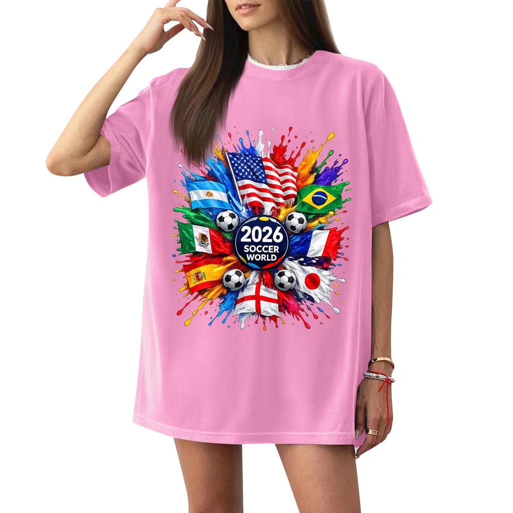 Unisex Soccer Fan Casual Short Sleeve T-Shirt for Everyday Wear