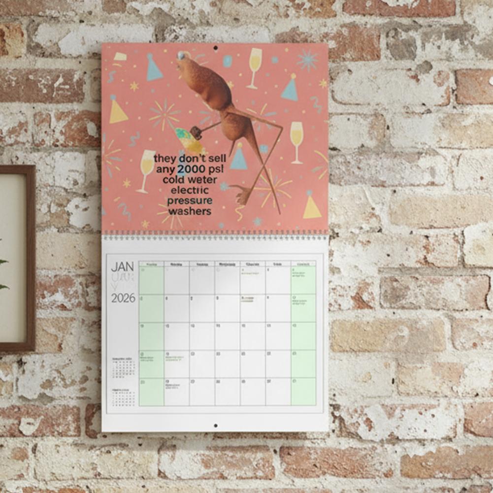 Marcus The Worm 2026 Wall Calendar Robert The Worm Hanging Wall Calendar for Kitchen Bedroom Living Room