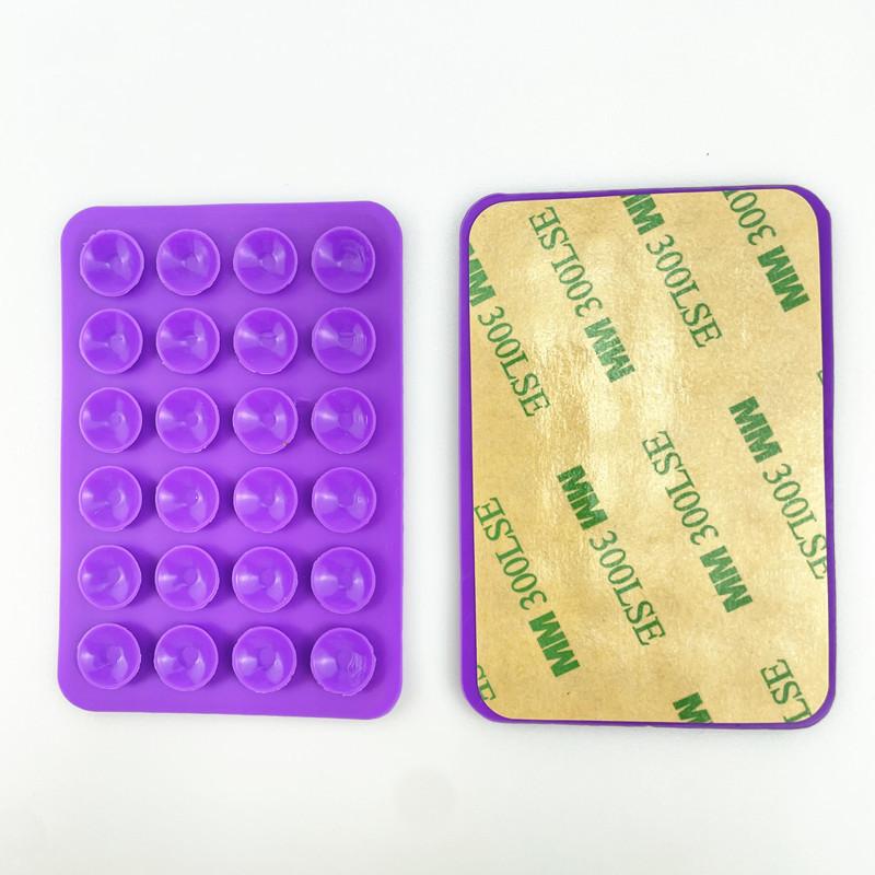 24 Silicone Suction Cups Phone Holder, Multi-Functional Square Phone Pad, Universal Silicone Suction Sticker