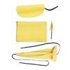 4Pcs Sax Mouthpiece Brush Kit Lightweight Portable Reliable Wiping Cloth Saxophone Cleaning Set for Sax Yellow
