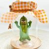 Creative Pickle in a Jar Sculpture Handmade Cute Emotional Support Pickle Funny Cucumbers Ornament for Home Decor