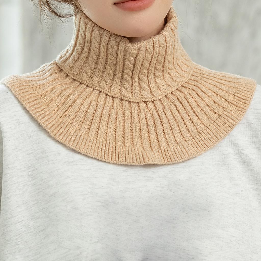 Detachable Knitted Fake Collar Windproof Neck Warmer Fashion Turtleneck