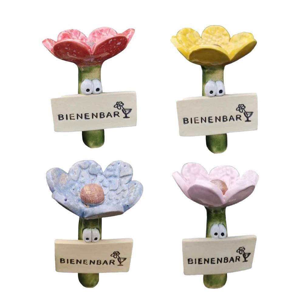 Insect Drinker Resin Simulated Flower Shaped Insect Drinking Tool Bee Drinkers Butterfly Drinking Cups for Wild Bees and Insects