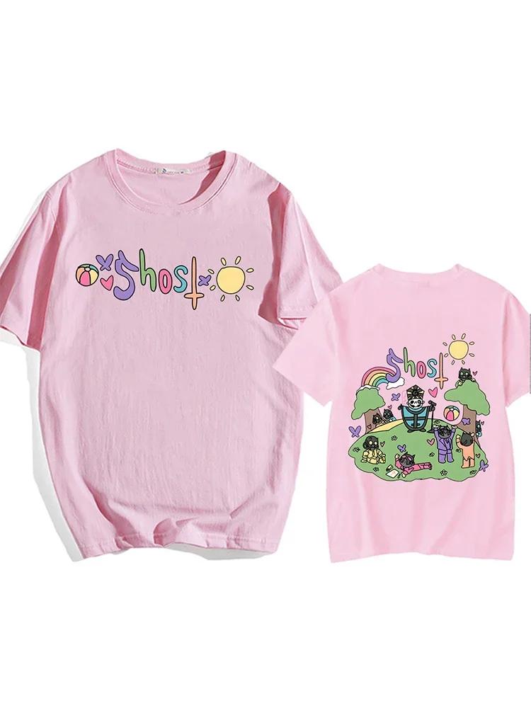 

Ghost Band Men Hip Hop Print 100% Cotton T-Shirt Short Sleeve Casual O-Neck Music Band Fans Men & Women Men 4XL