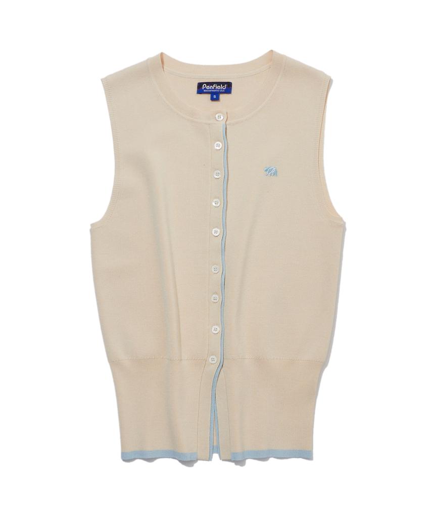 PENFIELD Knit Color-Blocked Slim Sleeveless Ivory_Fs2Ne60F