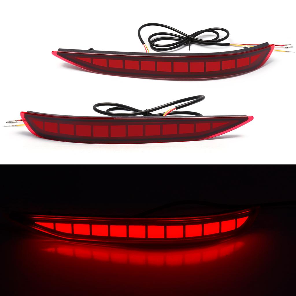 LED Rear Bumper Reflector Light For Chevrolet Equinox       Brake Warning Dynamic Turn Signal Lamp 12V
