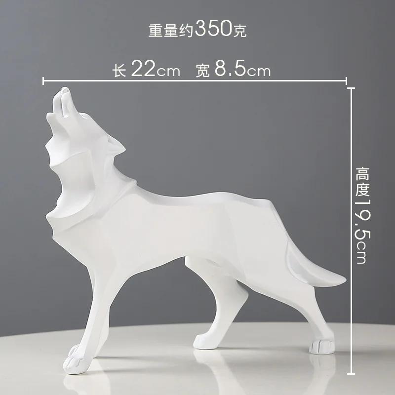 

Скандинавські креативні вироби зі смоли тварини геометричний вовк орнамент будинок вітальня офіс настільний декор подарунки