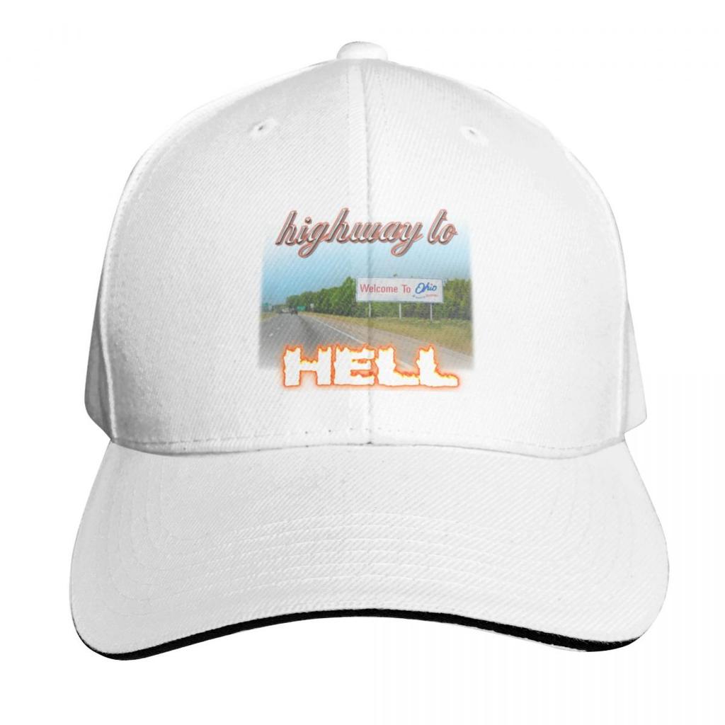 Welcome To Ohio Highway To Hell Baseball Cap Designer Hat Beach Fashion Beach Custom Hat Hats Unisex Womens