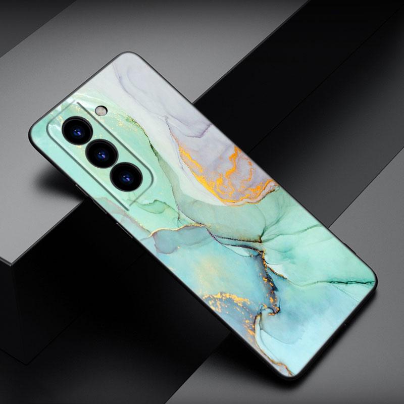 Husă de telefon din marmură vintage pentru Samsung Galaxy S22 Pro S21 S20 FE Ultra S10 Lite S10 S10E S9 S8 Plus Husă moale TPU neagră