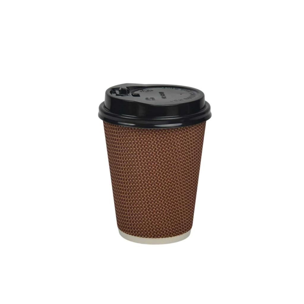 Einweg-Kaffeebecher aus Papier, verdickt und hitzebeständig, mit Becher und auslaufsicherem Deckel