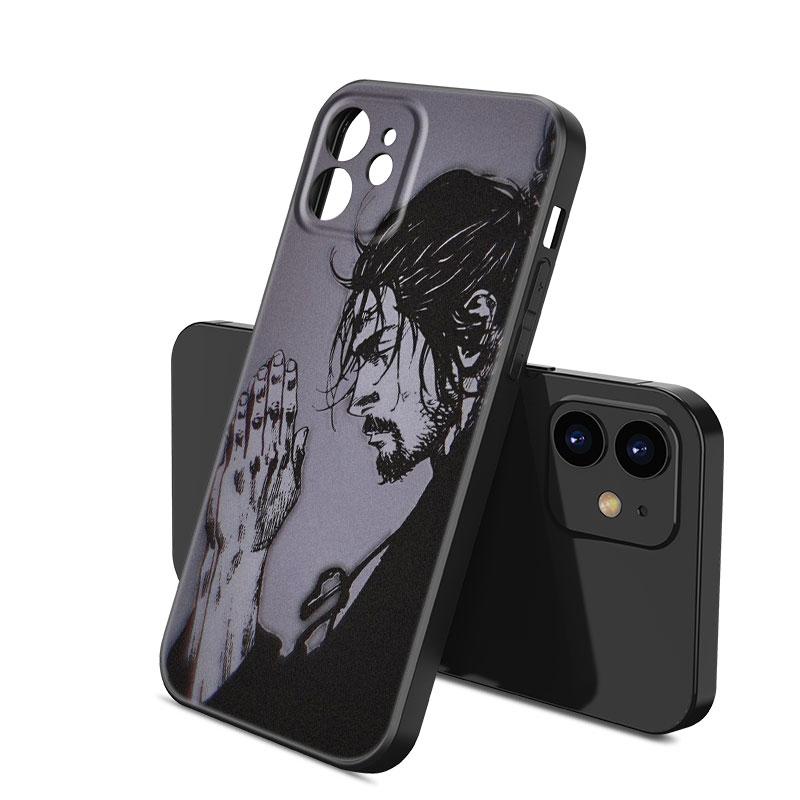 Vagabond Manga Pouzdro na telefon pro Apple iPhone 12 13 Mini 11 14 15 Pro Max 7 8 Plus X XR XS SE 2020 2022 Černé silikonové pouzdro
