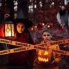 Halloween Isolation Warning Tape Yellow Danger Warning Safety Sign Line Outdoor Yard Decoration Props Halloween Decoration