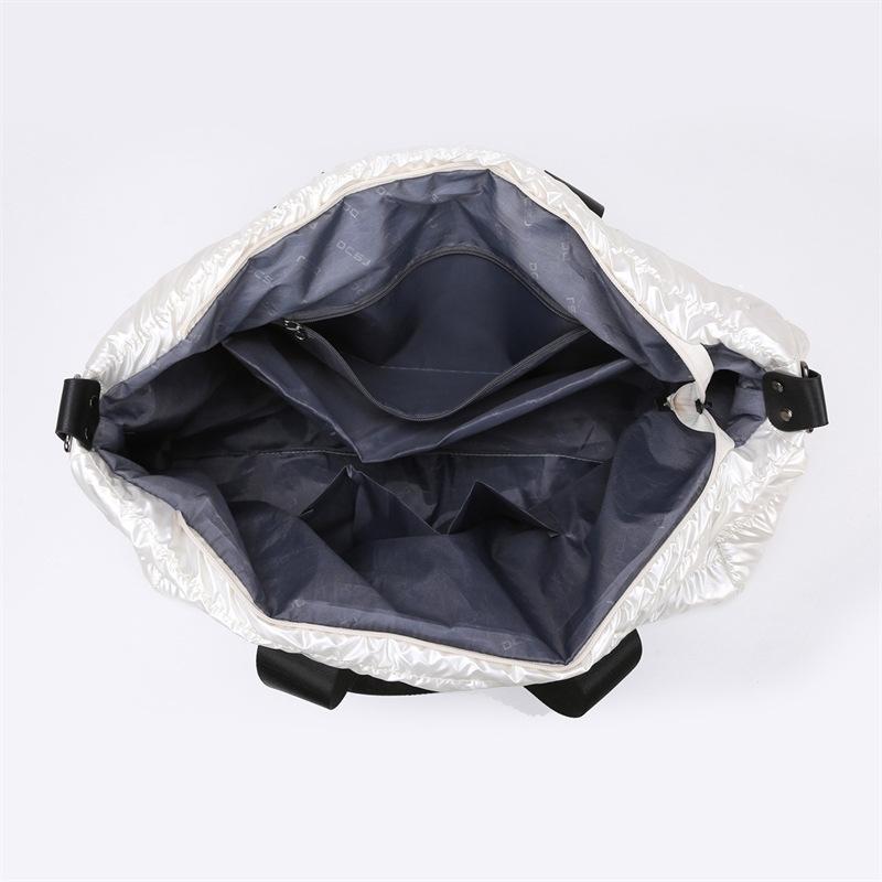 Fitness Bag, Women's Rest Sports Bag, Dry and Wet Separation, Waterproof Swimming Bag, Yoga Handbag, Shiny Cotton Clothing Bag, Tide