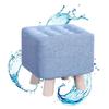 Elastic Foot Rest Stool Solid Wood Square Ottoman for Changing Small Shoes Sofa Bench Hallway Furniture Home Decoration