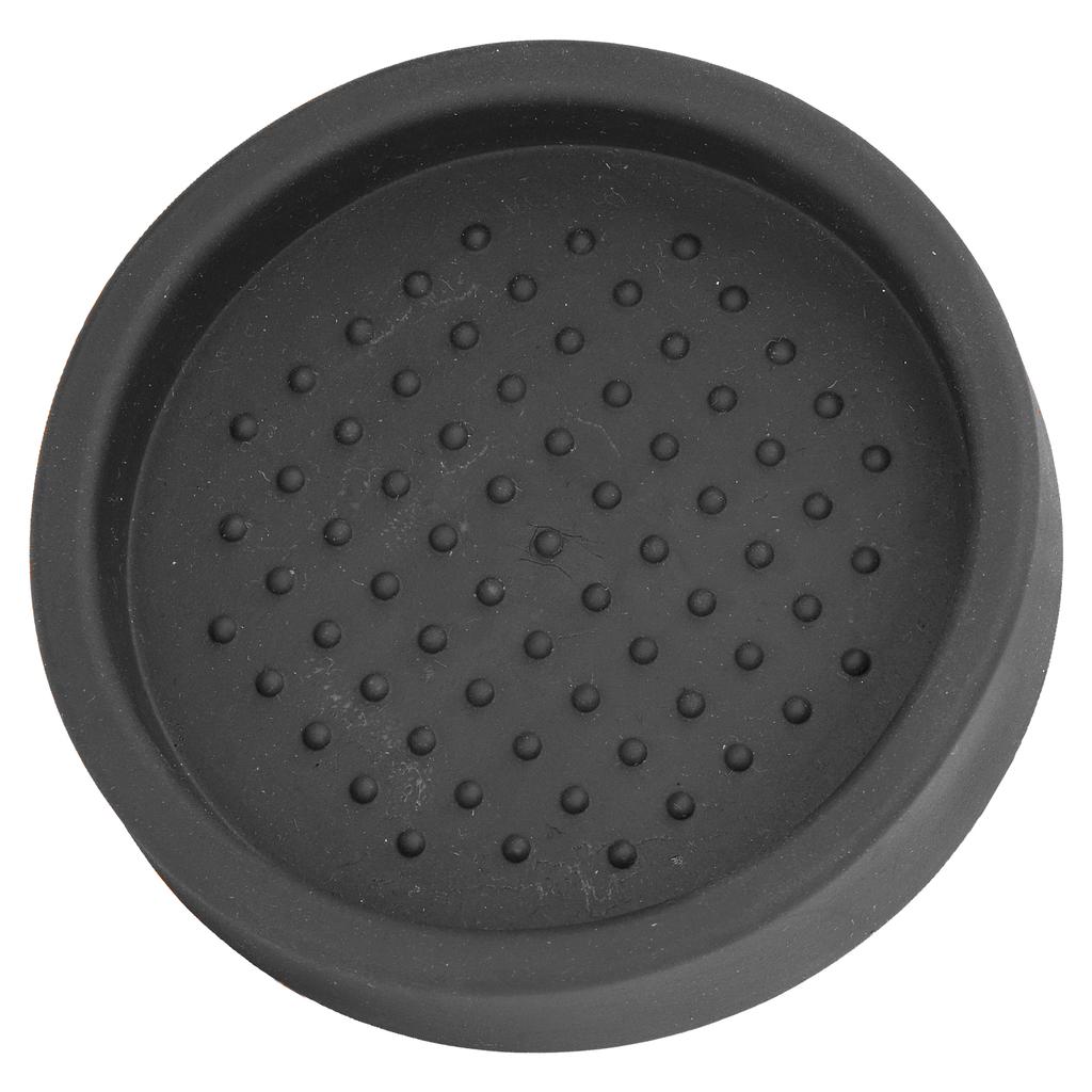 Rund Silikon Kaffetampermatta Mjuk Värmebeständig Bärbar Kaffetamperdyna för Hem Svart